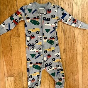 Hanna Andersson Multicolor Construction Print Kids Footie